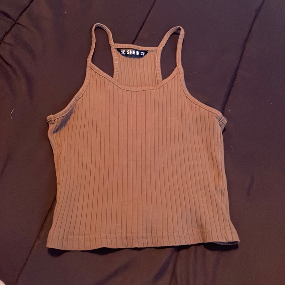 Shein Army Green Cropped Tank Top